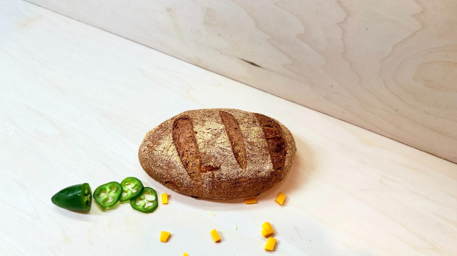 Organic Jalapeno & Cheese Whole Wheat Sourdough Bread